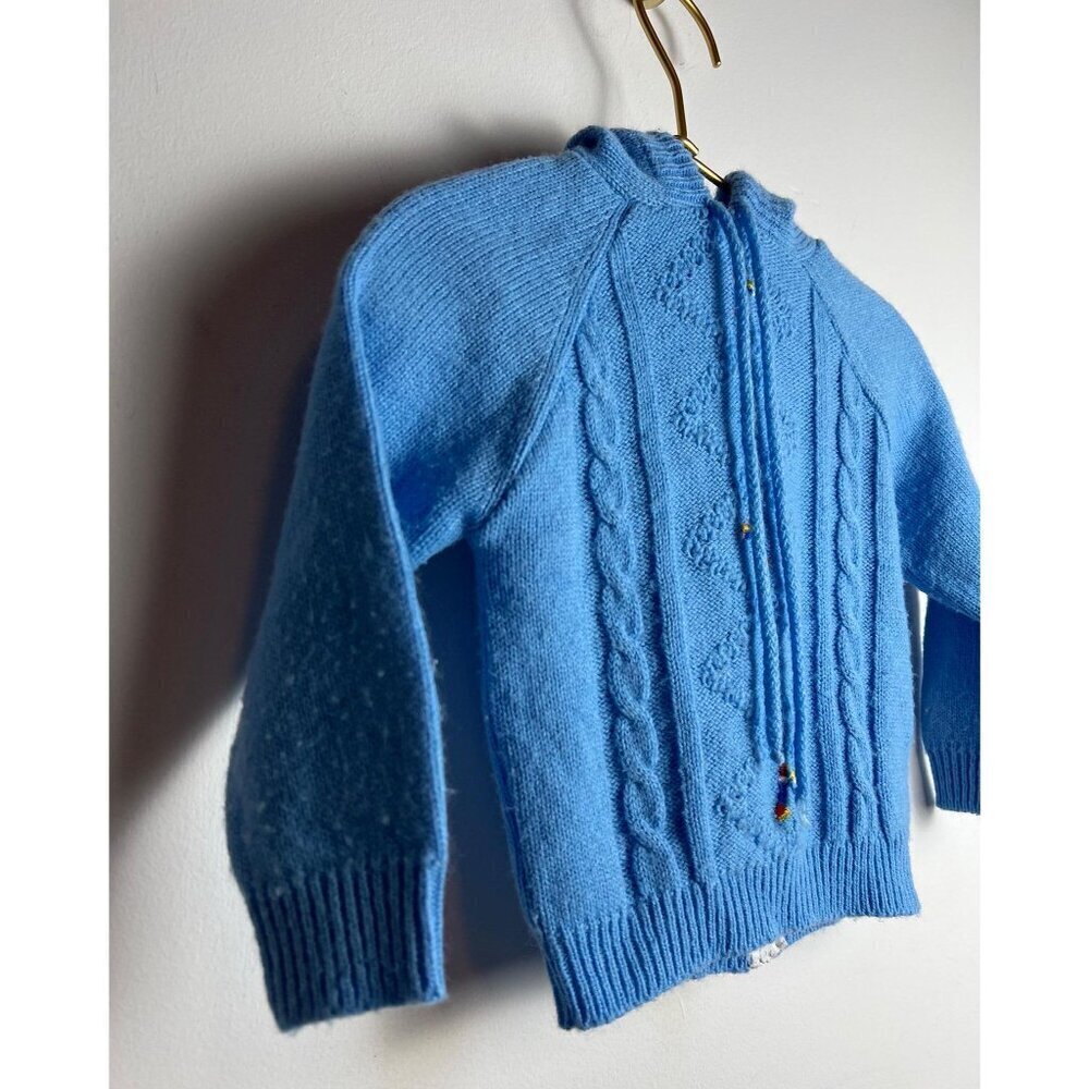 vintage tiny tots blue ski sweater 18 months - Picture 2 of 10